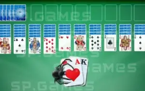 لوحة اللعب في سوليتير العنكبوت Spider Solitaire