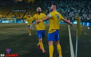 احتفال اللاعبين بعد تسجيل الأهداف احتفال اللاعبين بعد تسجيل الأهداف