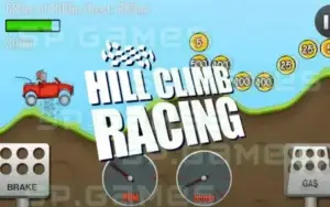 لقطة من داخل لعبة Hill Climb Racing