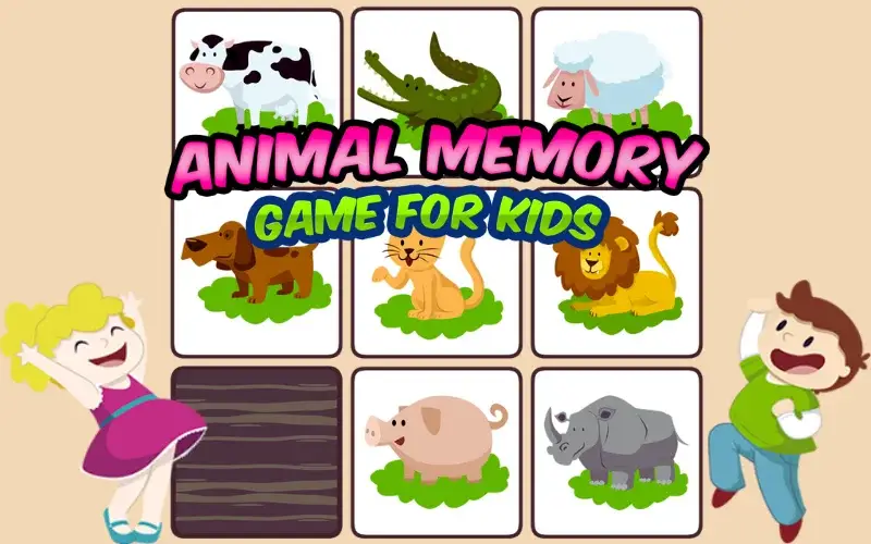 Animal Memory Game For Kids